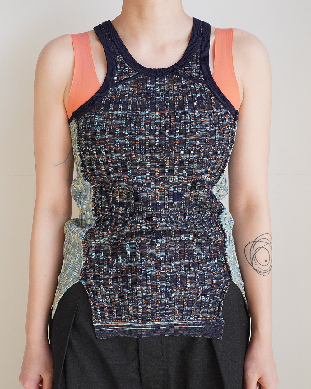 melange patch tank(blue)