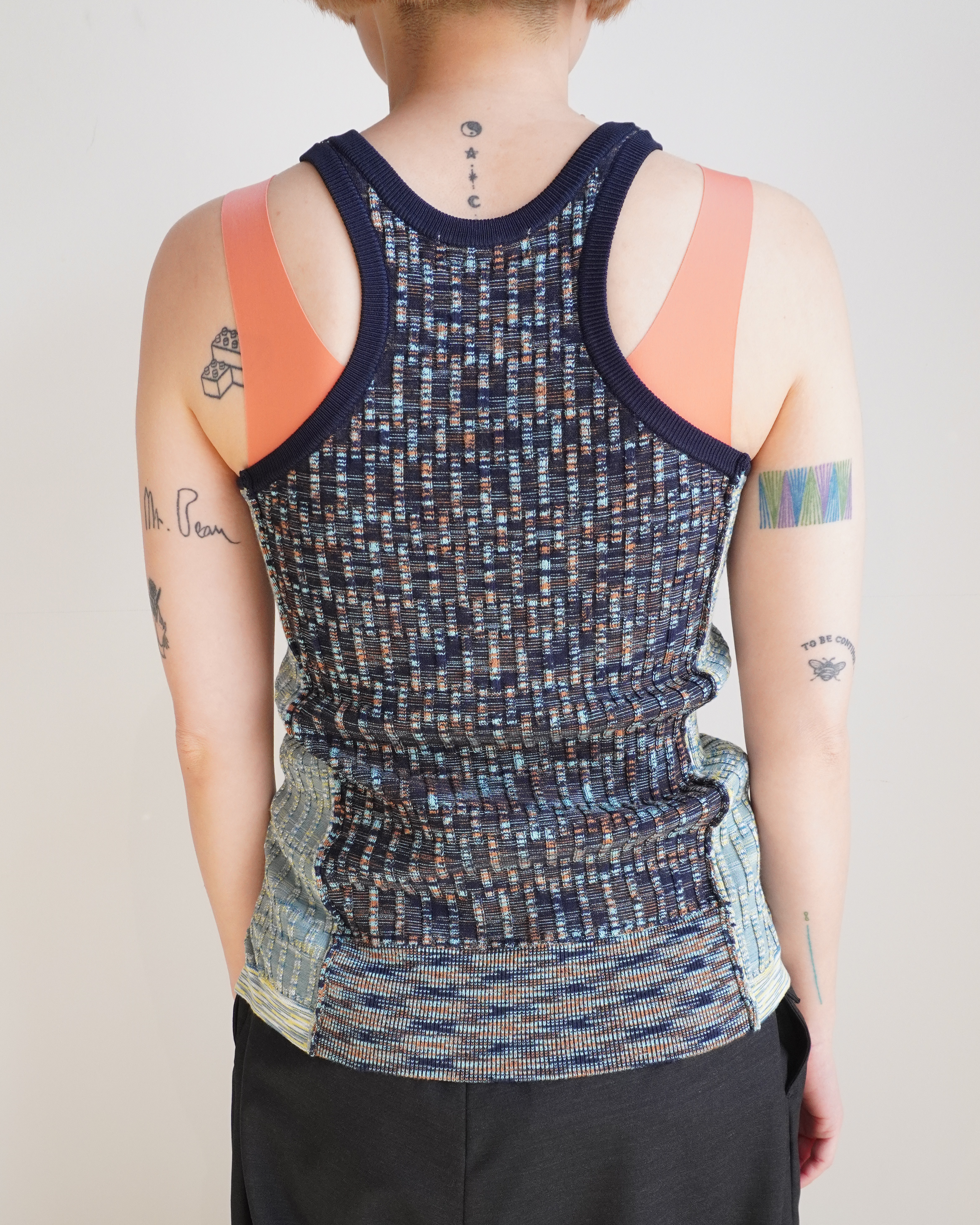 melange patch tank(blue)