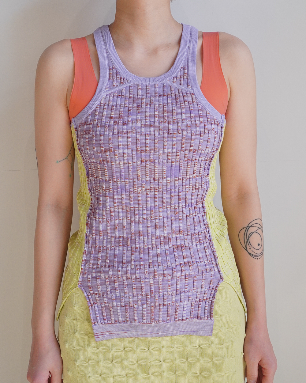 [40%OFF]melange patch tank(lavender)