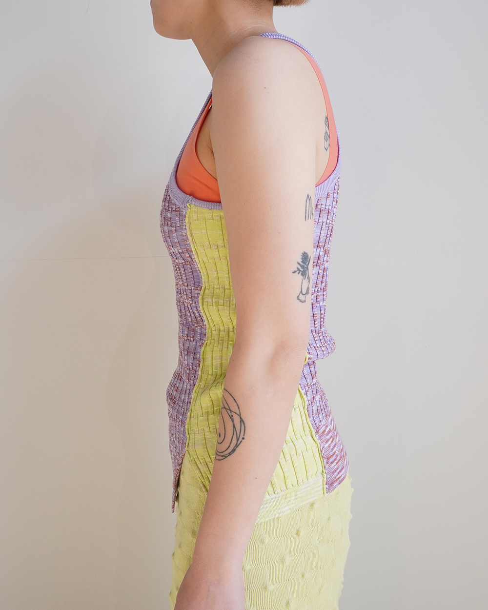 [40%OFF]melange patch tank(lavender)