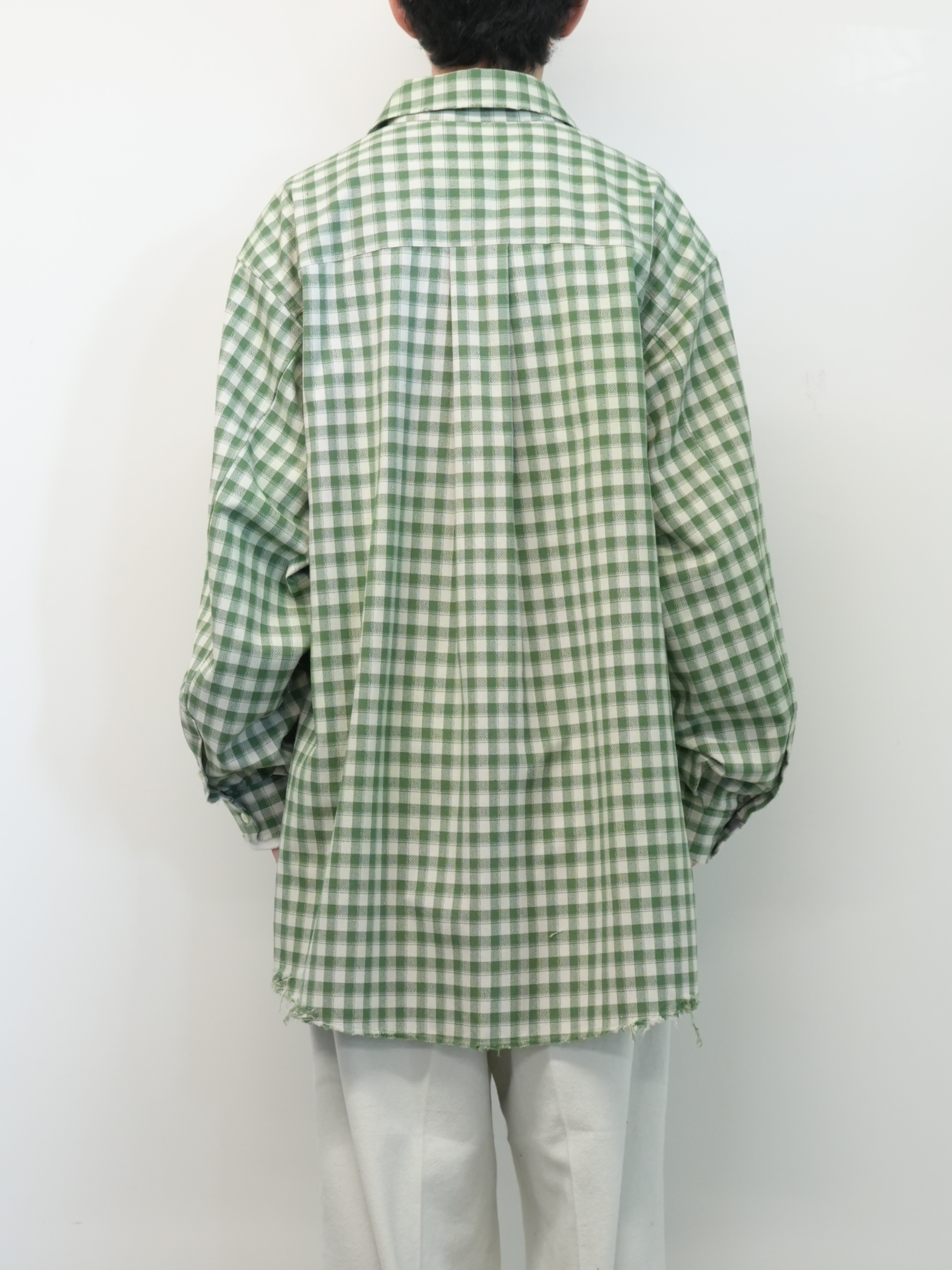 C/R CHECK OVER SHIRT(GREEN)