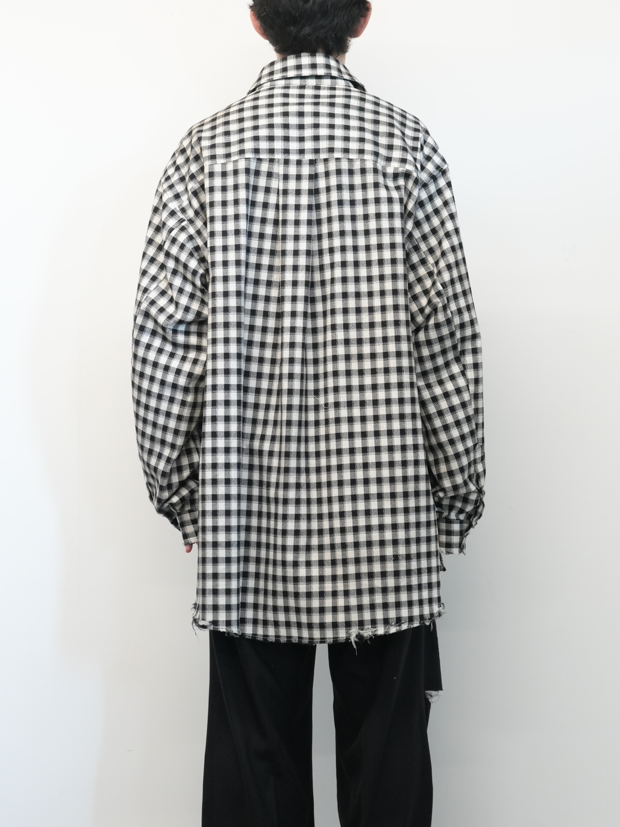 C/R CHECK OVER SHIRT(BLACK)