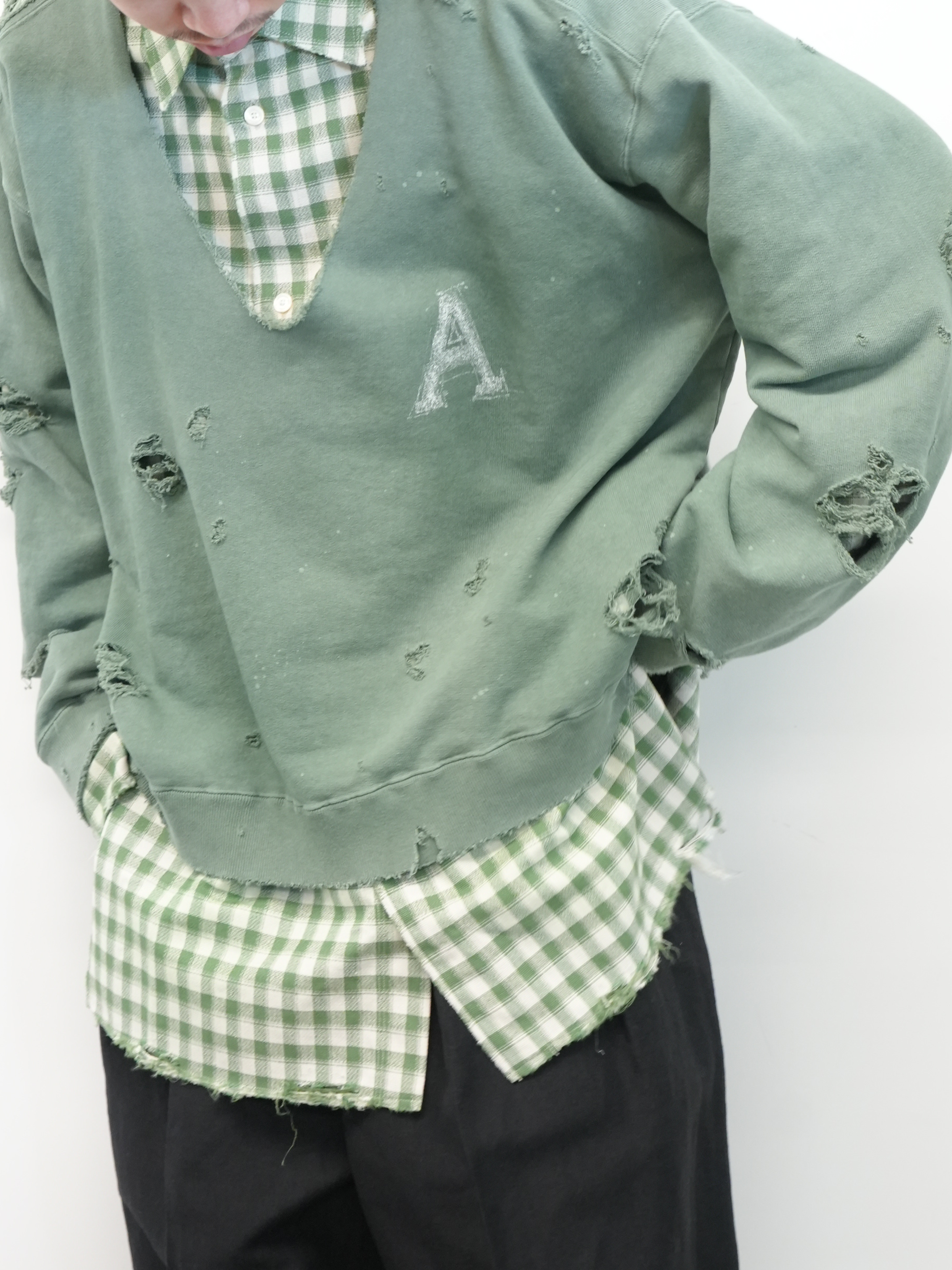 HARD CRASH SWEAT SHIRT(GREEN)