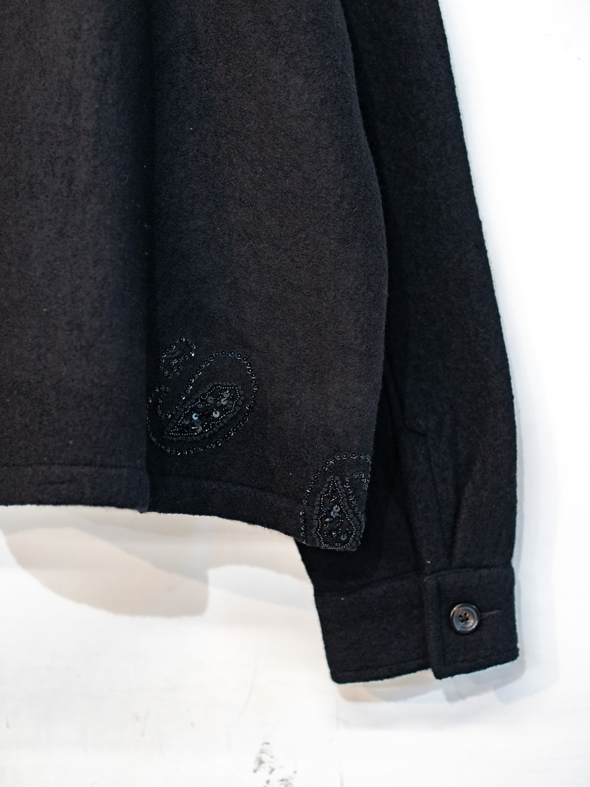 Black Paisley Harrington Jacket
