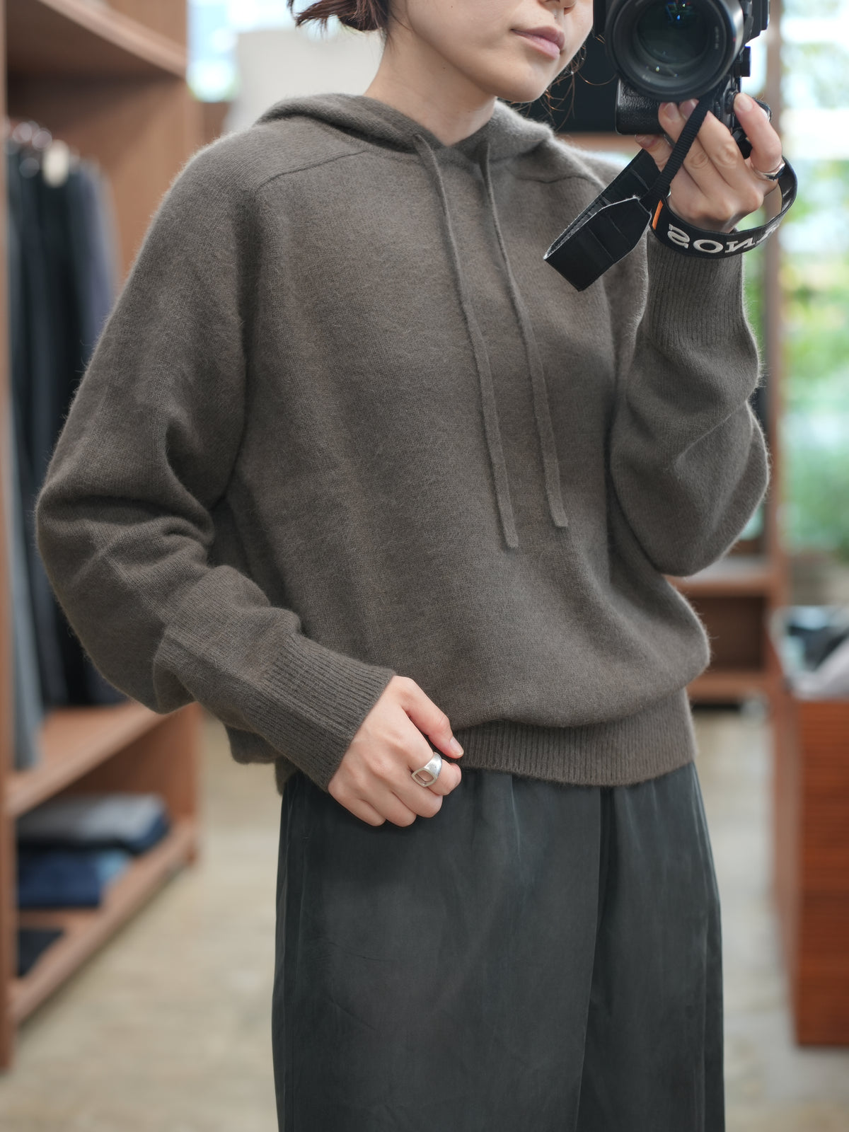 RACOON HOODIE KNIT