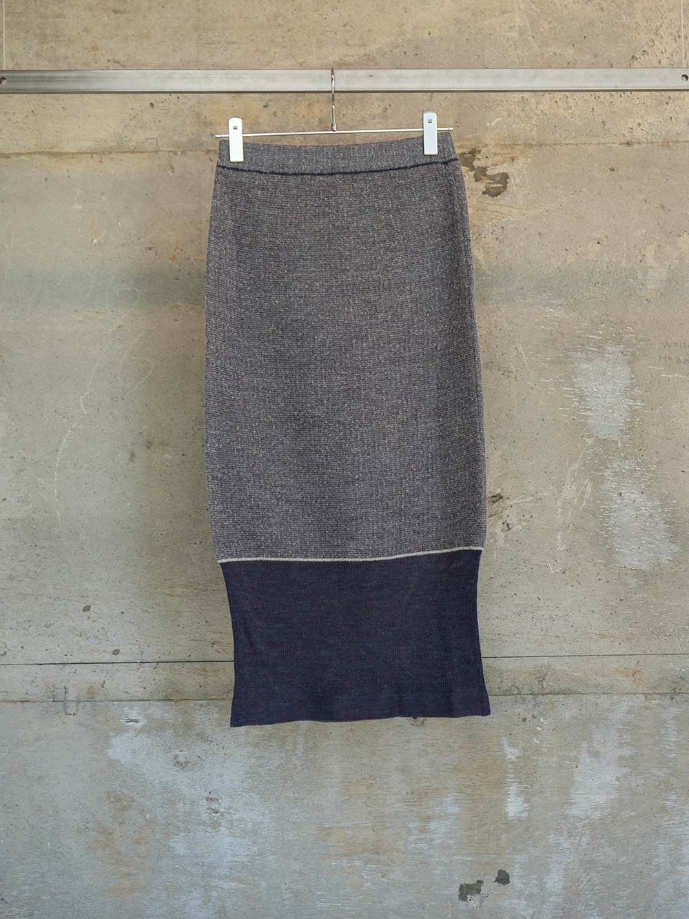 Loose Cardboard Knit | BISTIER SKIRT (GREIGEMIX)