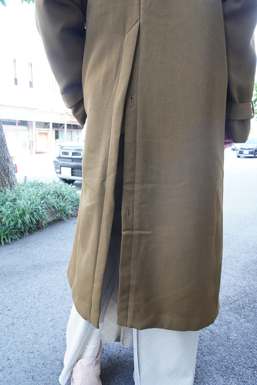 WV Mix Padded Trench Coat(Brown)