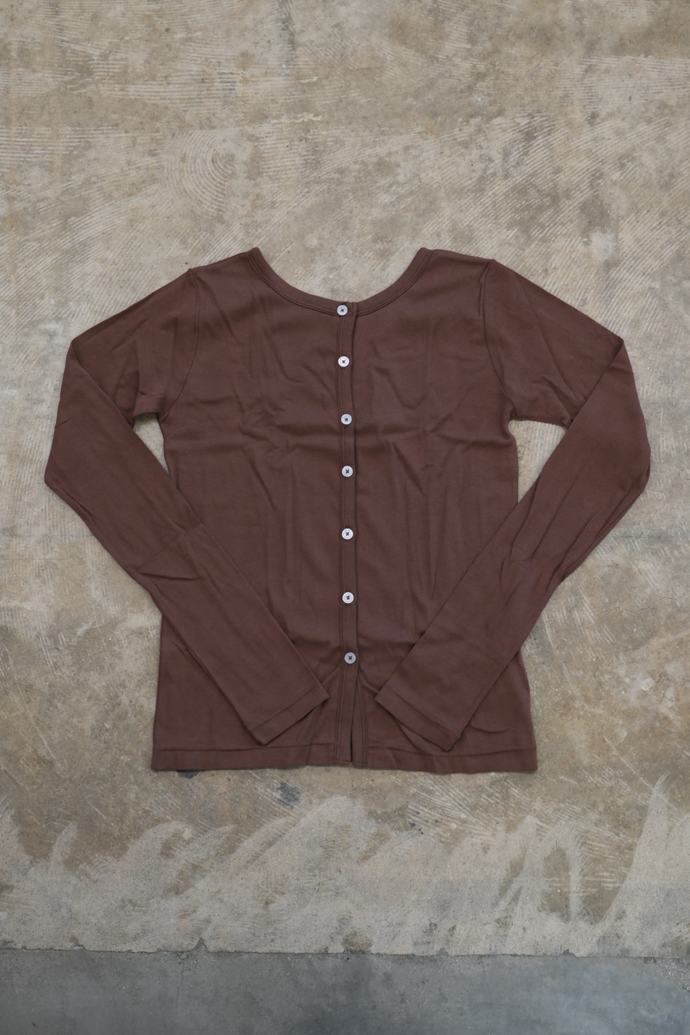 LightPrib  L/S Cardigan(BROWN)