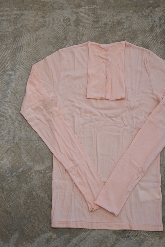 Sheer turtle L/S tee(SALMON)