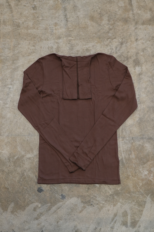 Sheer turtle L/S tee(BROWN)