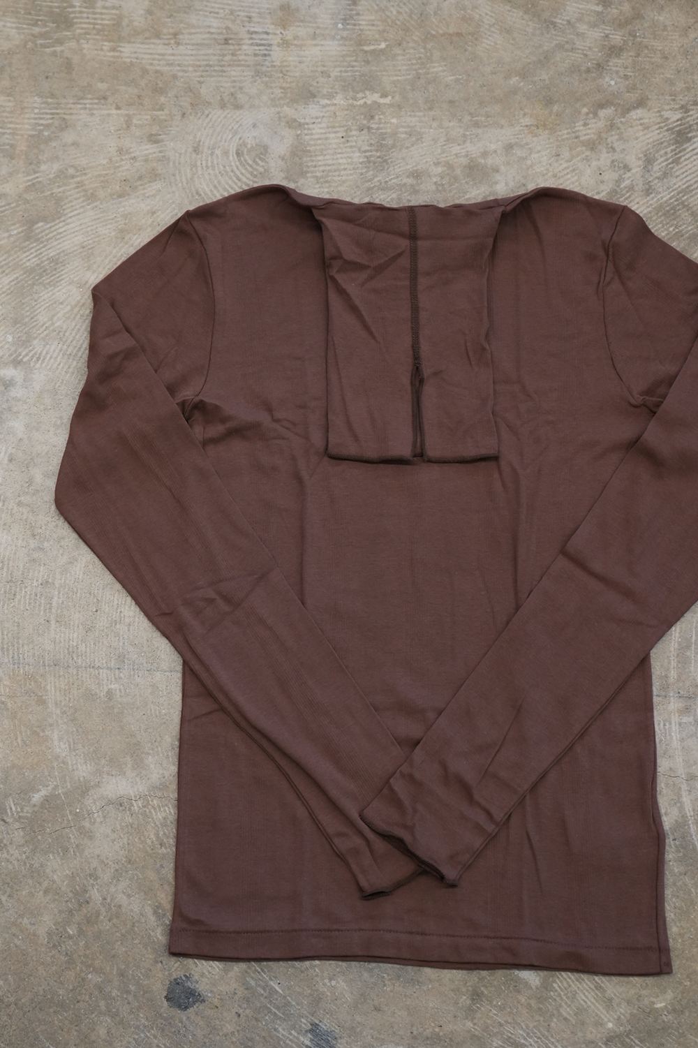 Sheer turtle L/S tee(BROWN)