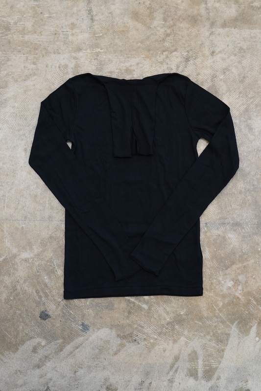 Sheer turtle L/S tee(BLACK)