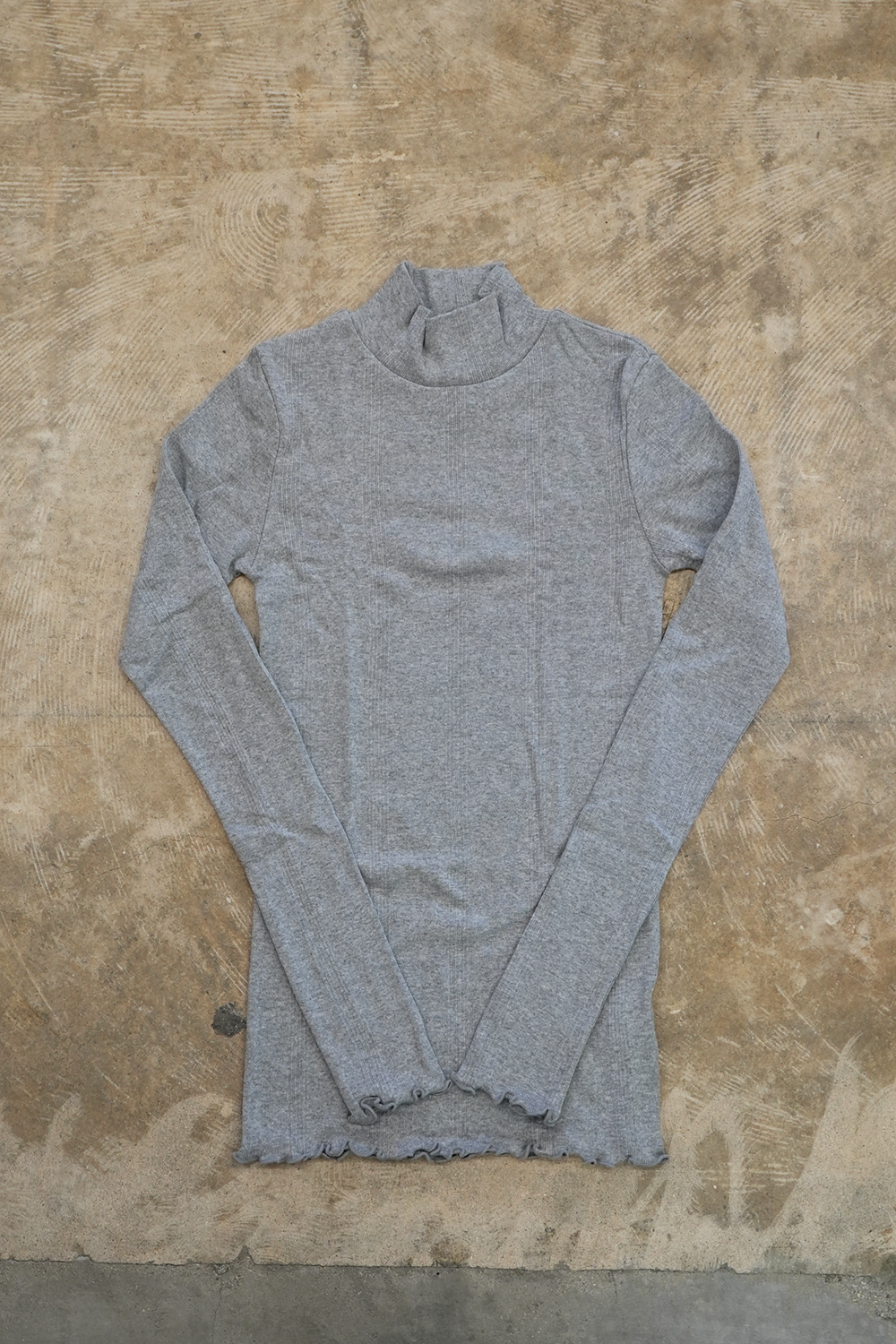 PANELRIB turtle tee(M.GRAY)