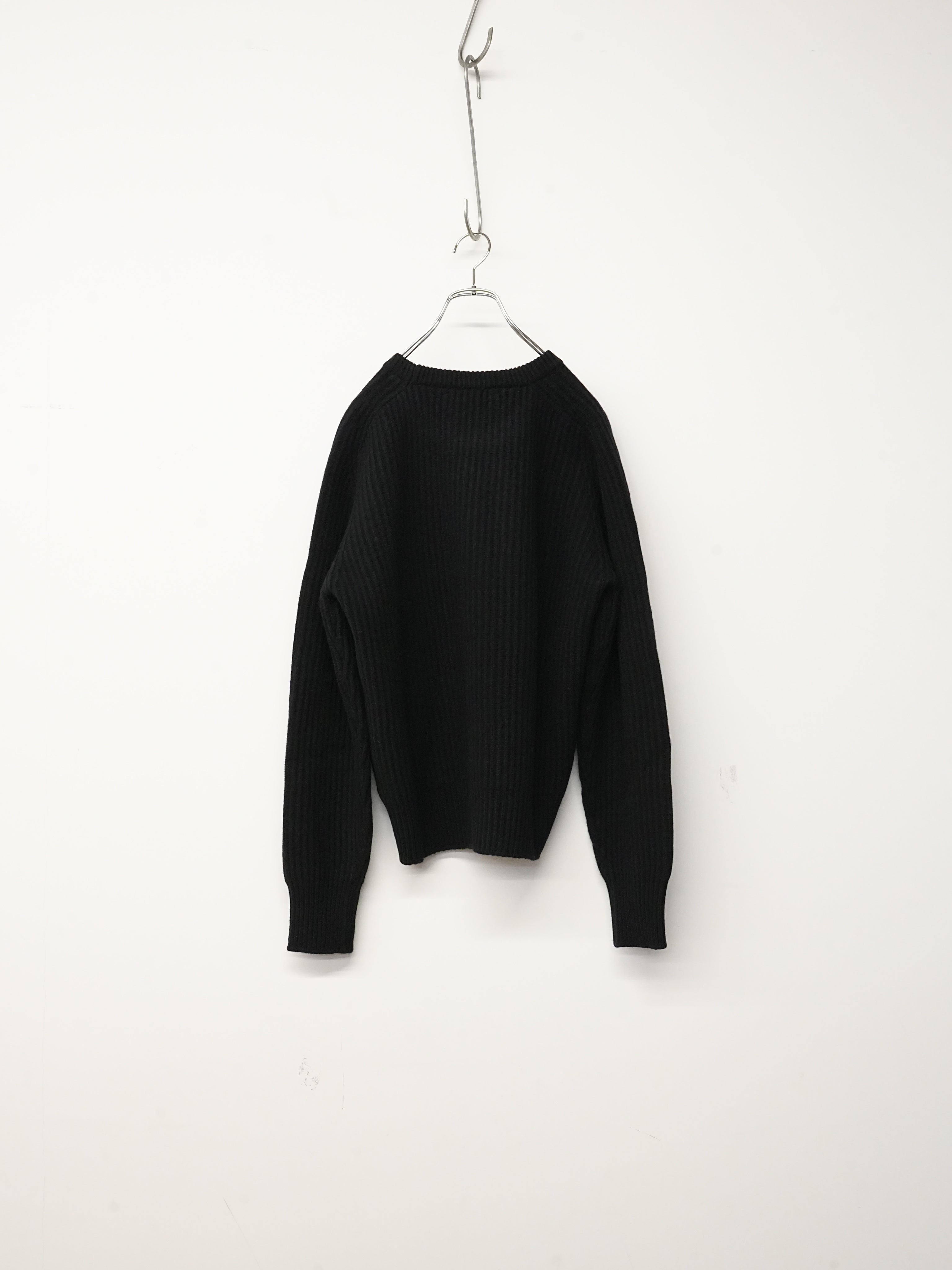 CASHMERE & WOOL MAXI RIBBED RAGLAN SWEATER