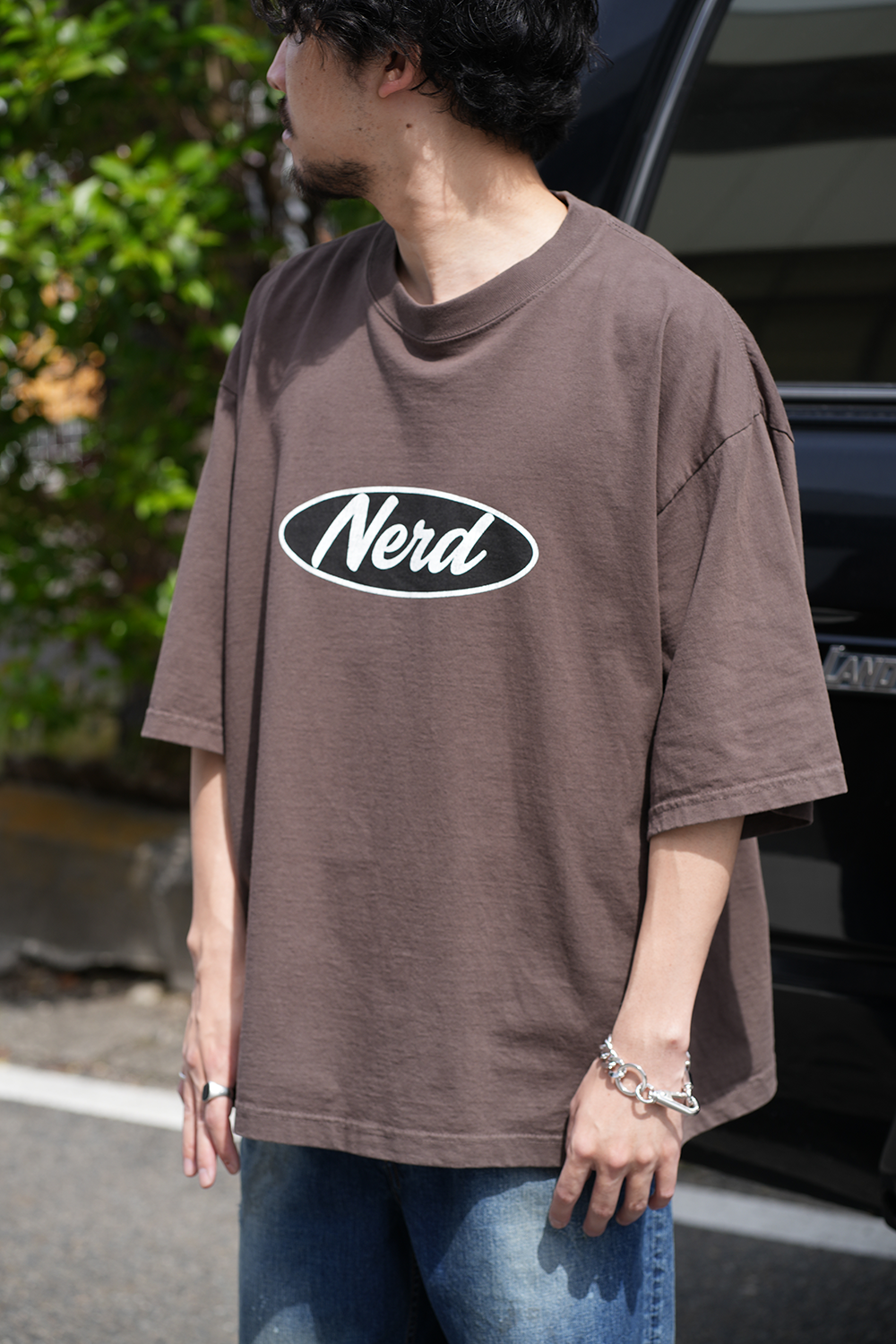 PIGMENT DROP SHOULDER T-SHIRT(BROWN)