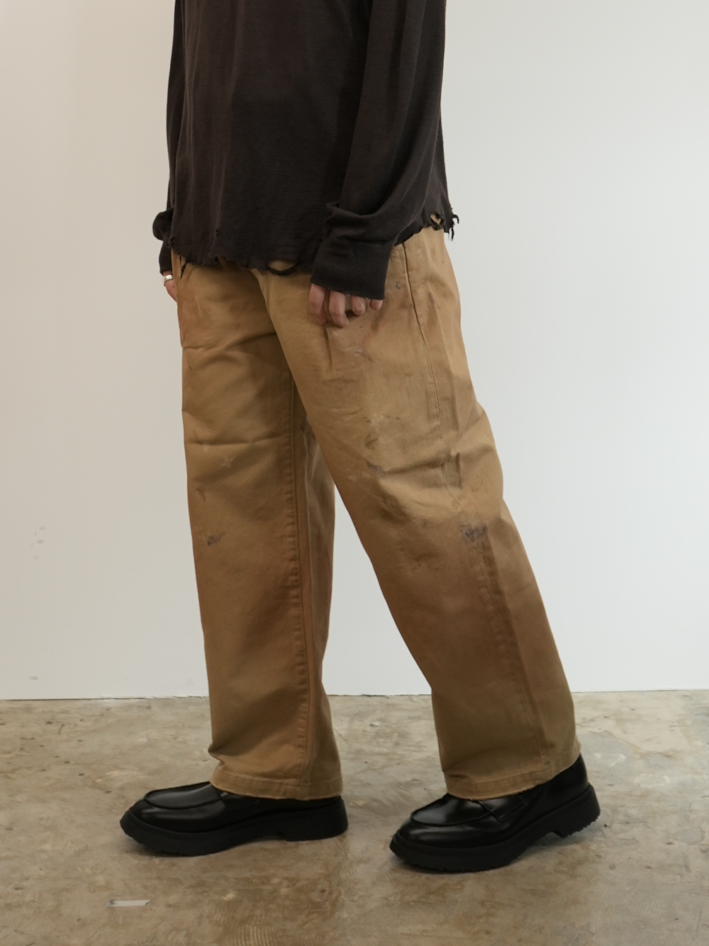 PAINT CHINO TROUSERS(BEIGE)