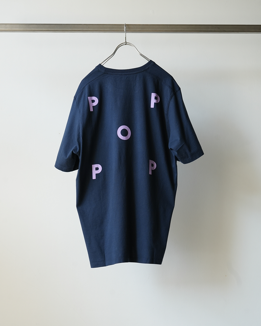 logo t-shirt(navy/viola)