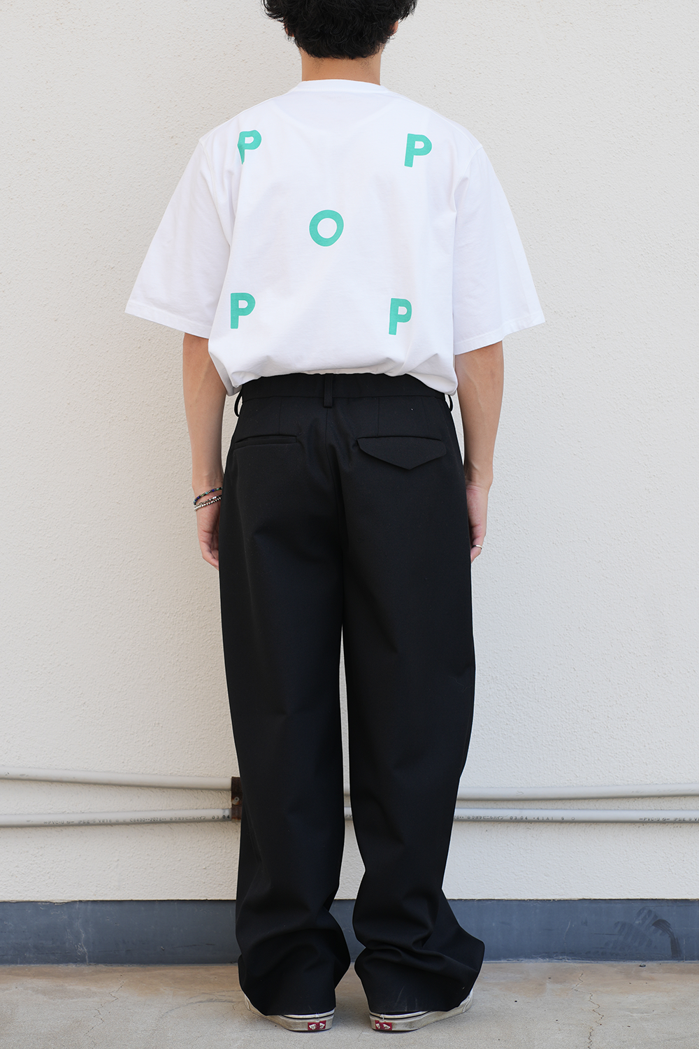 logo t-shirt(white/peacock green)