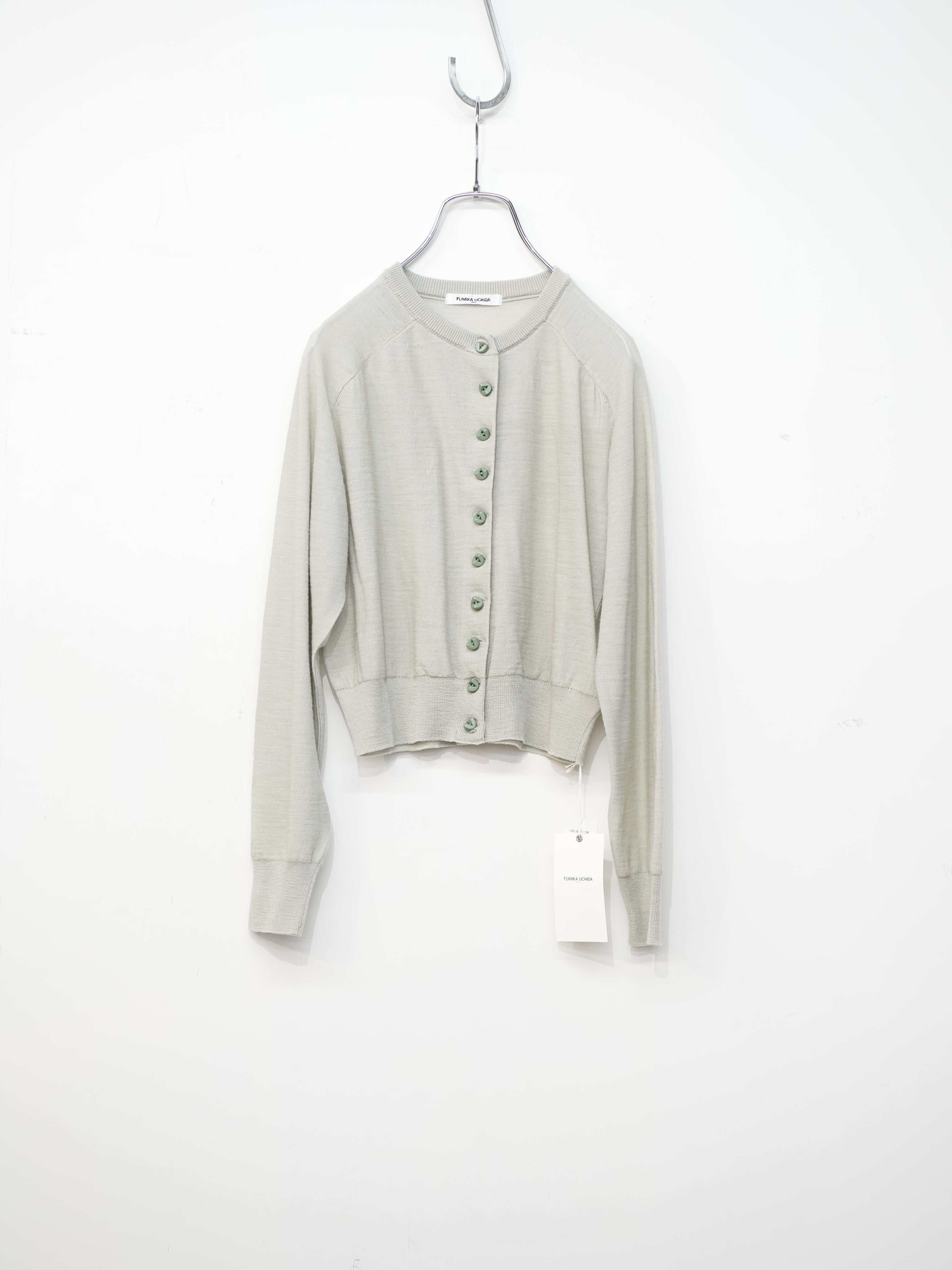 Knitted Crew Neck Cardigan