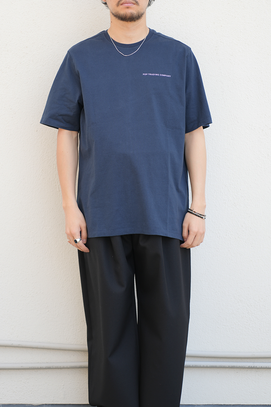 logo t-shirt(navy/viola)