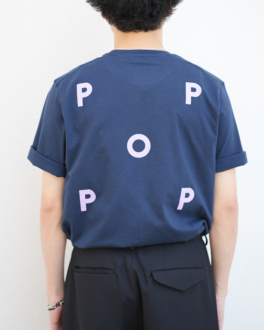 logo t-shirt(navy/viola)