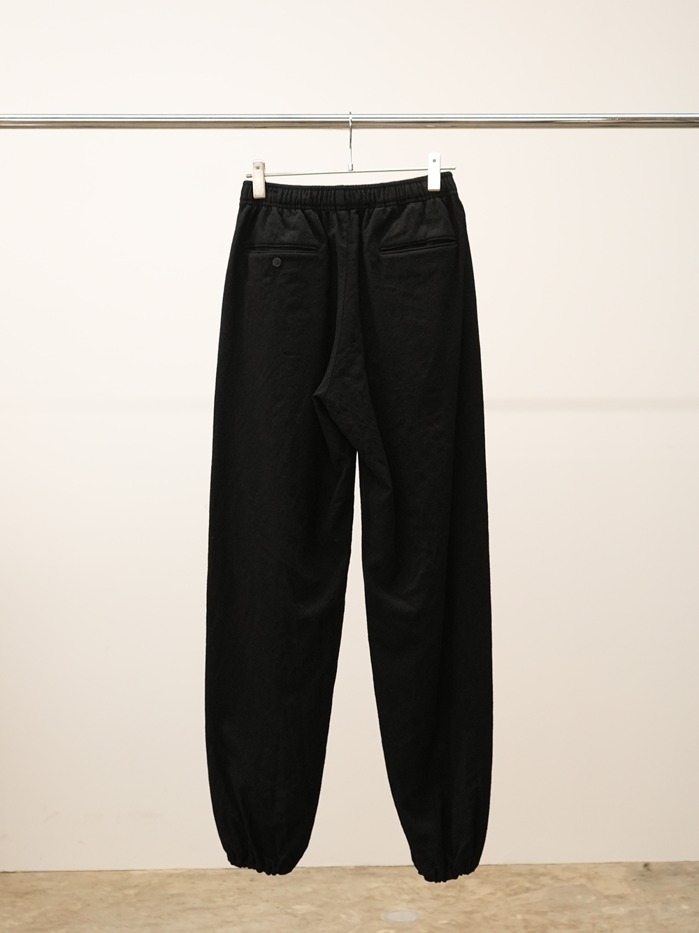 Boiled Wool Training Trousers(Black)