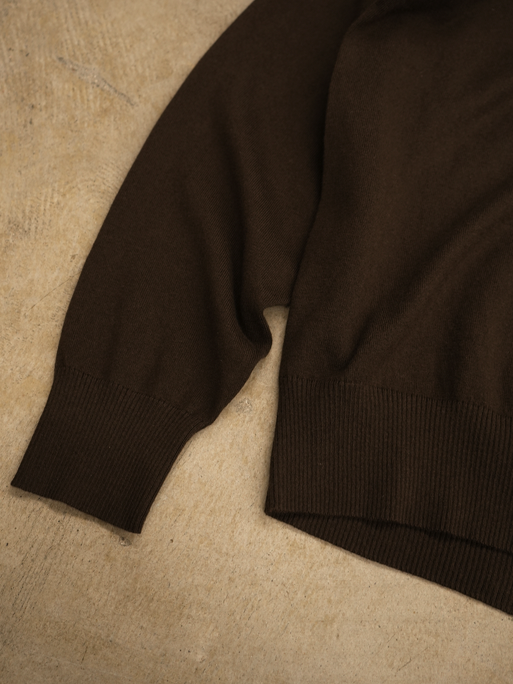 COTTON CASHMERE KNIT(BROWN)