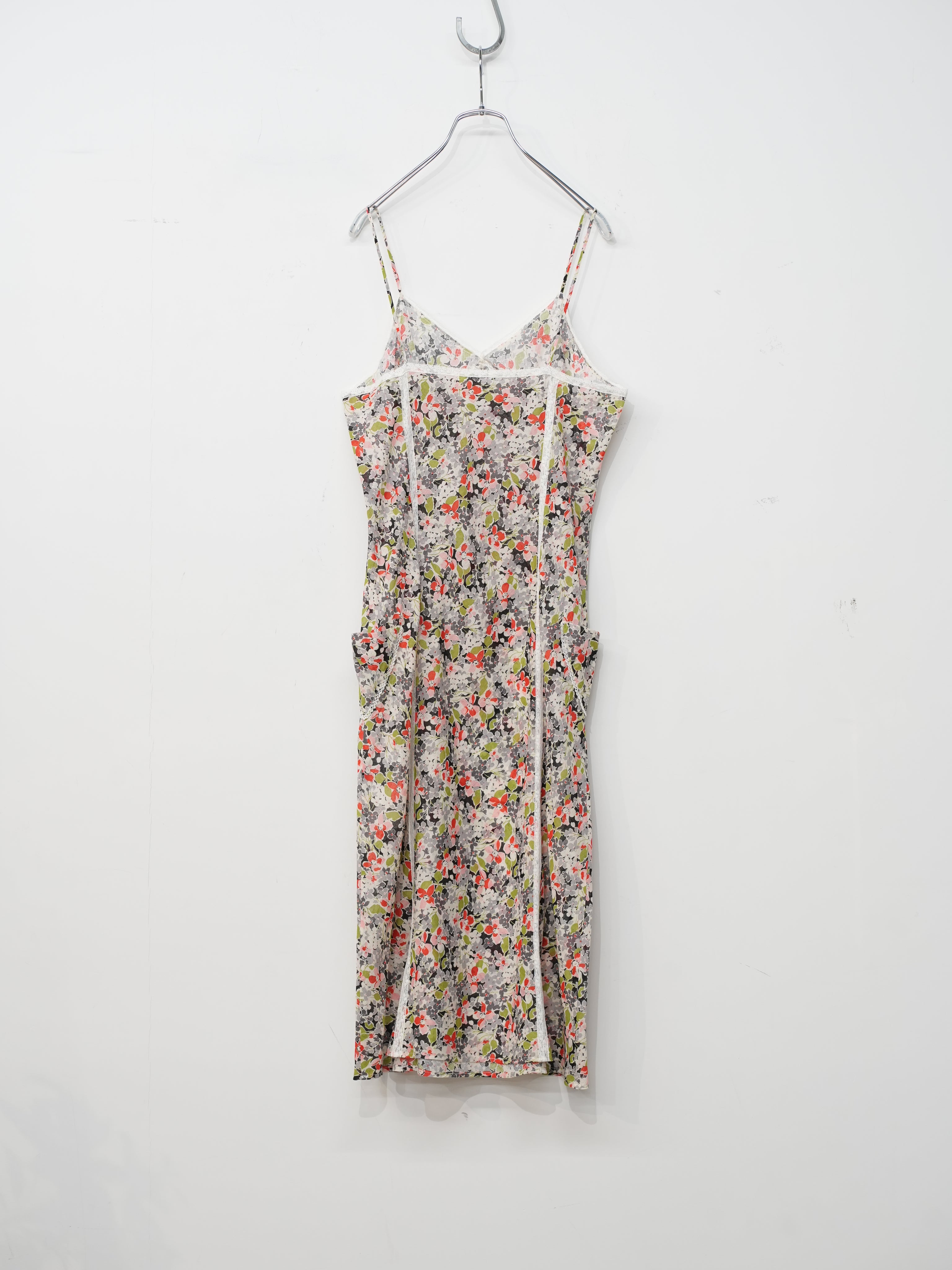 Floral voile slip dress