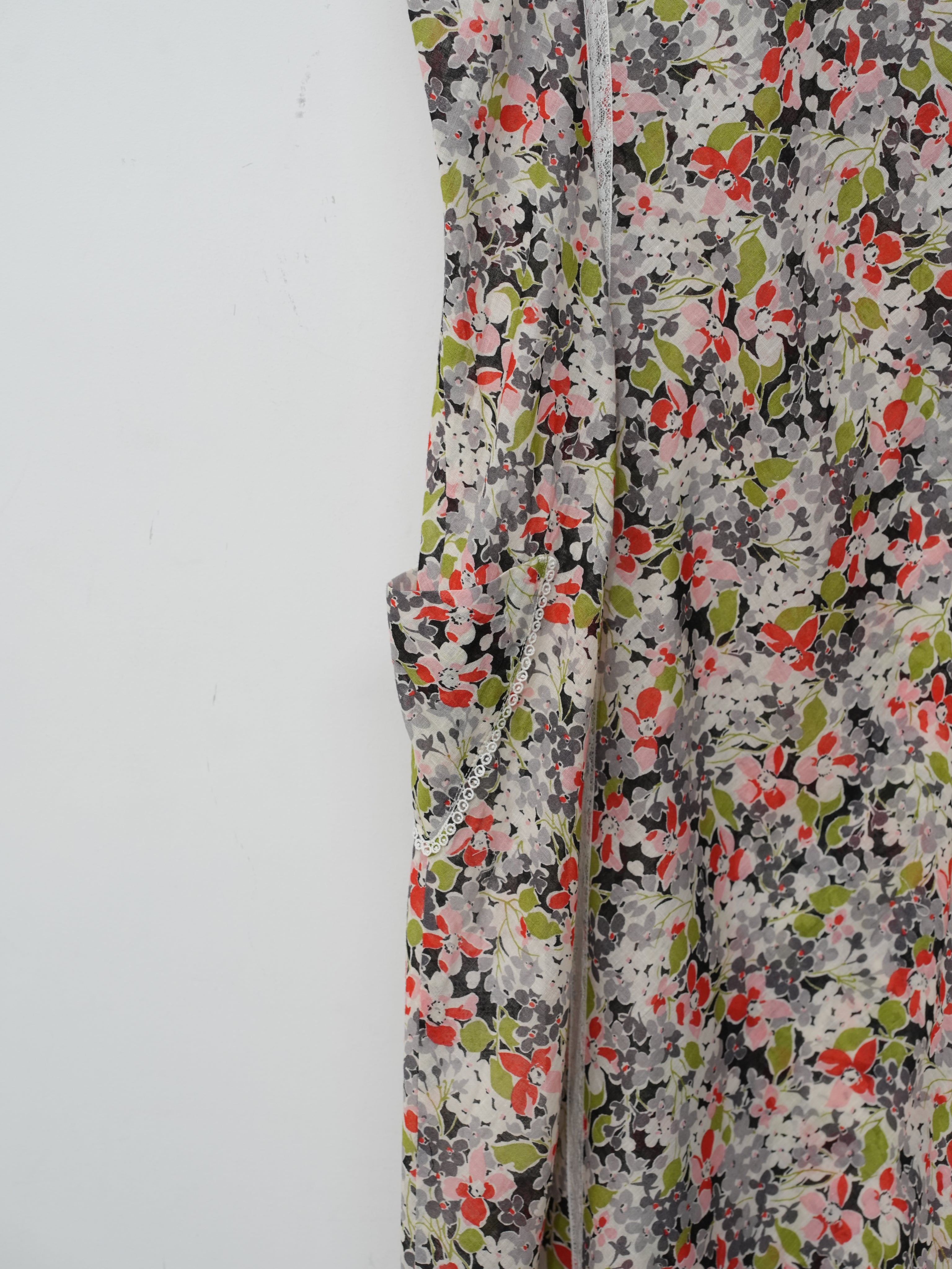 Floral voile slip dress