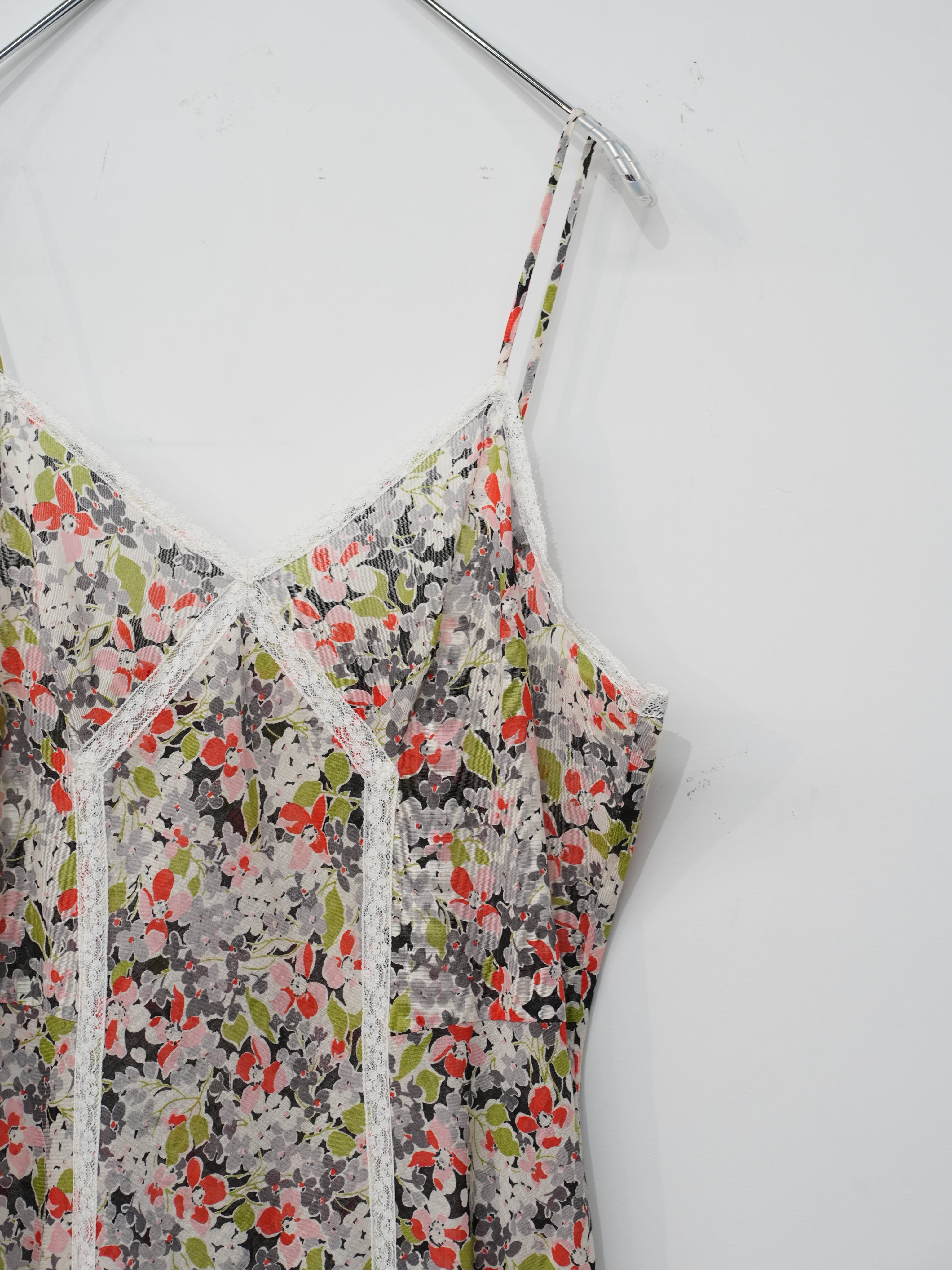 Floral voile slip dress