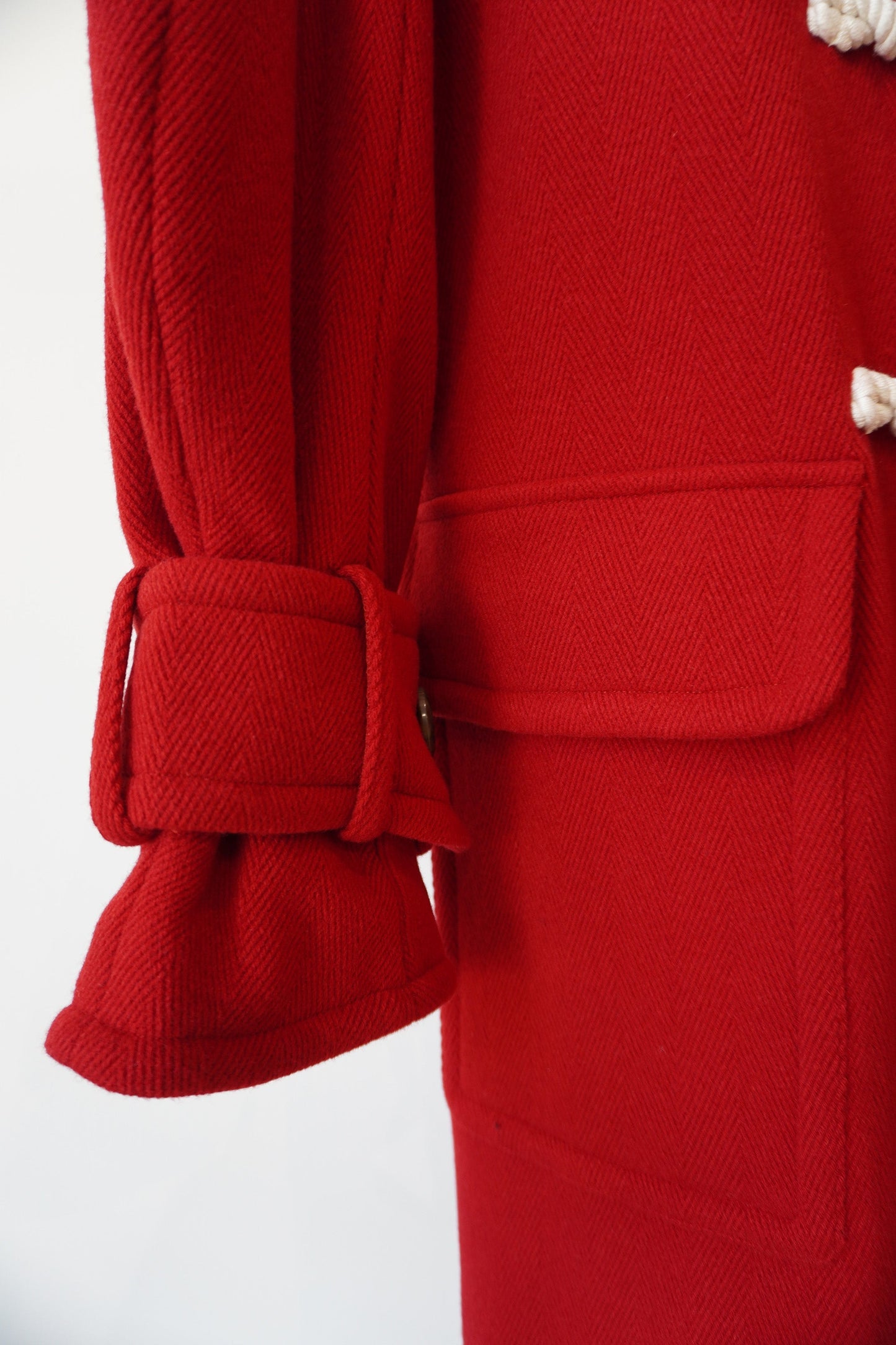 [50%OFF]Herringbone Duffle Coat(RED)