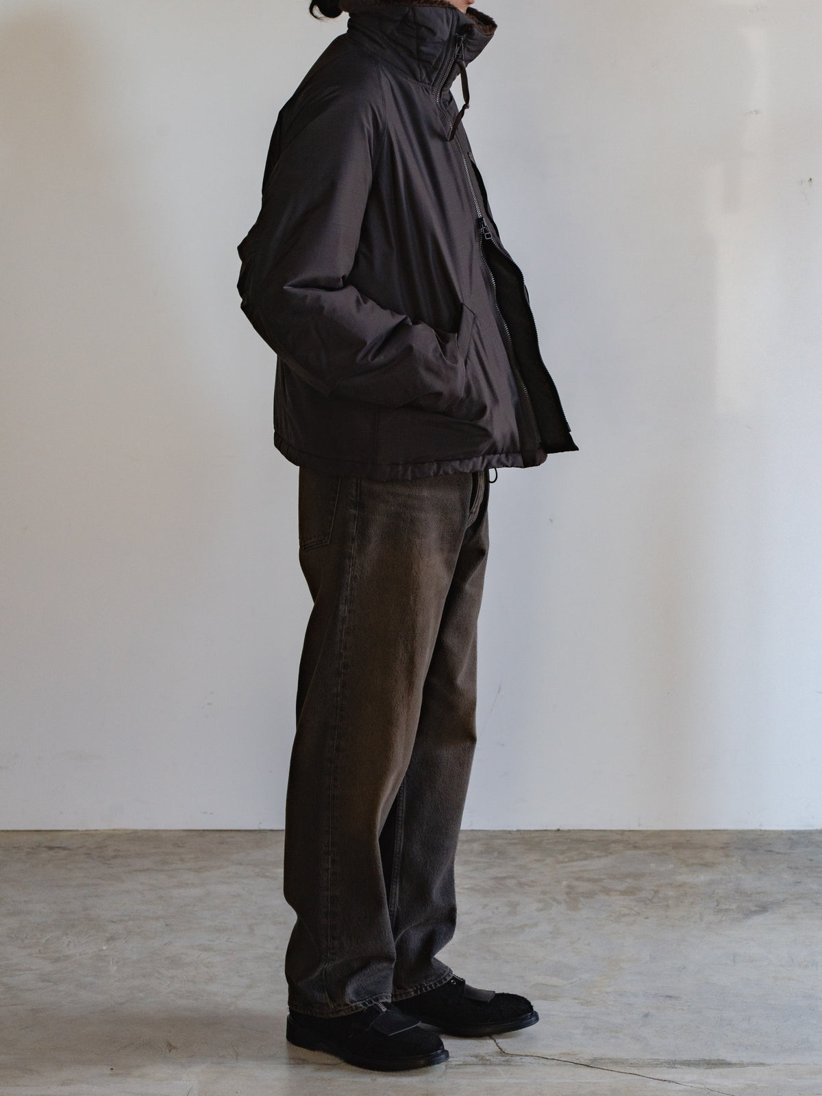 Light Wool Nylon Puffer Jacket
