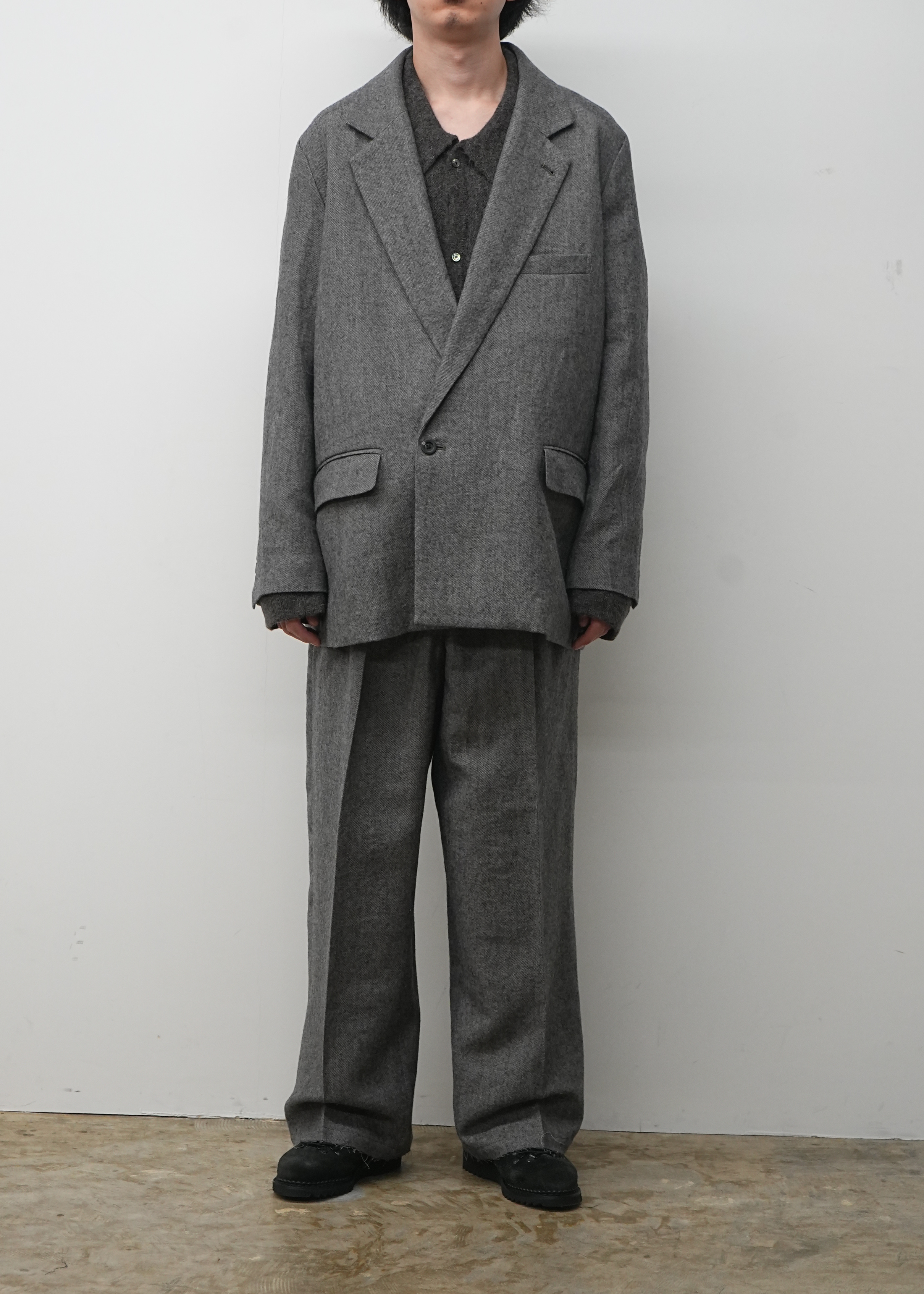 SEMI-DOUBLE TAILORED JACKET(GRAY)