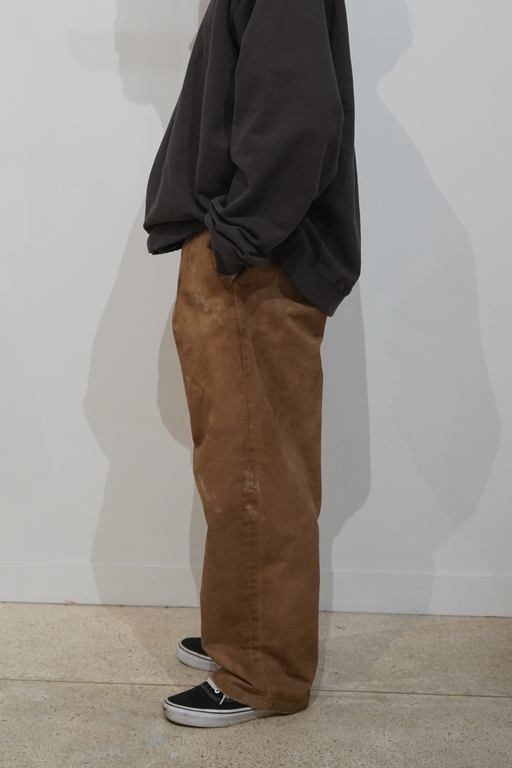 PAINT CHINO TROUSERS(BROWN)