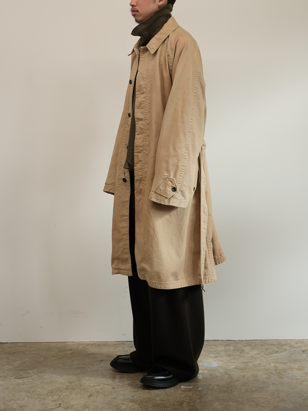 DRILL BALMACAAN COAT(BEIGE)