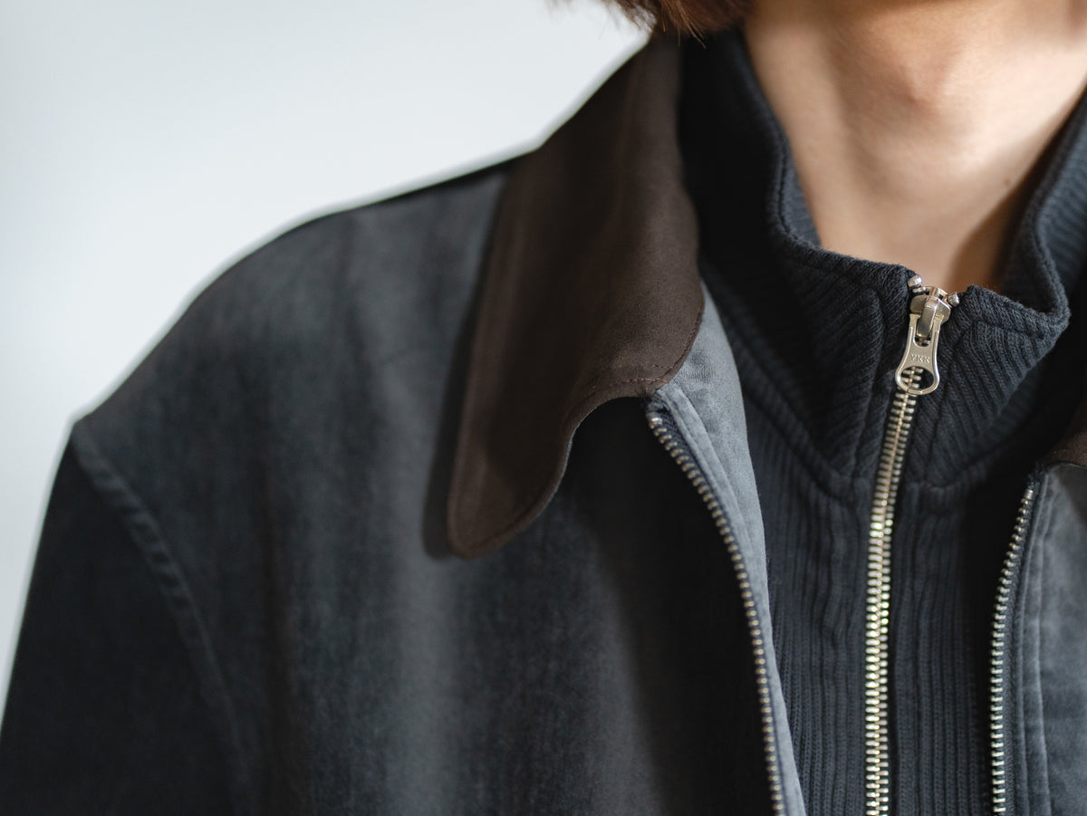 COTTON VELVET MINIMAL RIDING JACKET