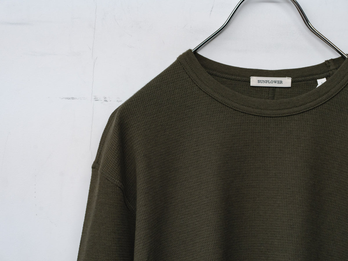 WOOL WAFFLE TEE LS