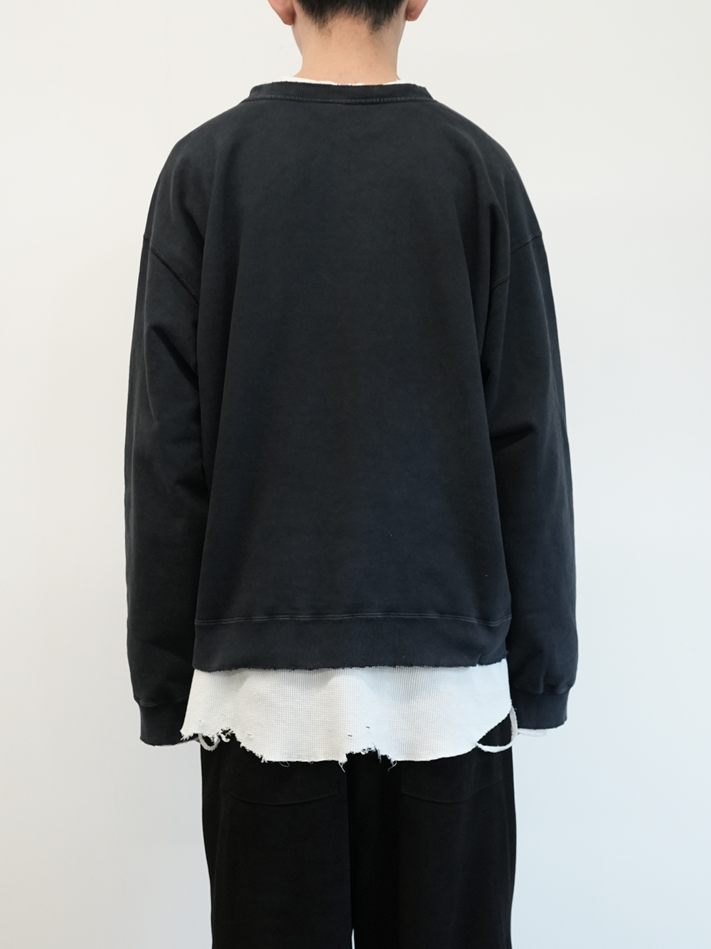 EMBROIDERY SWEAT SHIRT(BLACK)