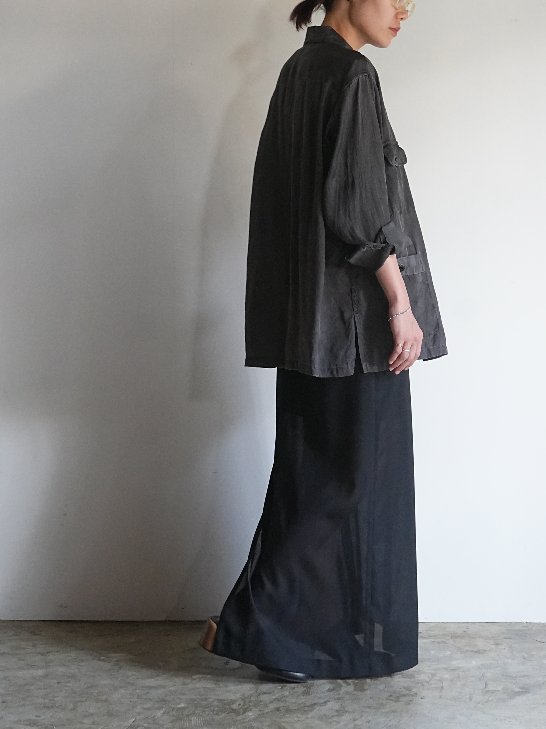 PIGMENT CUPRO OPEN COLLAR SHIRTS