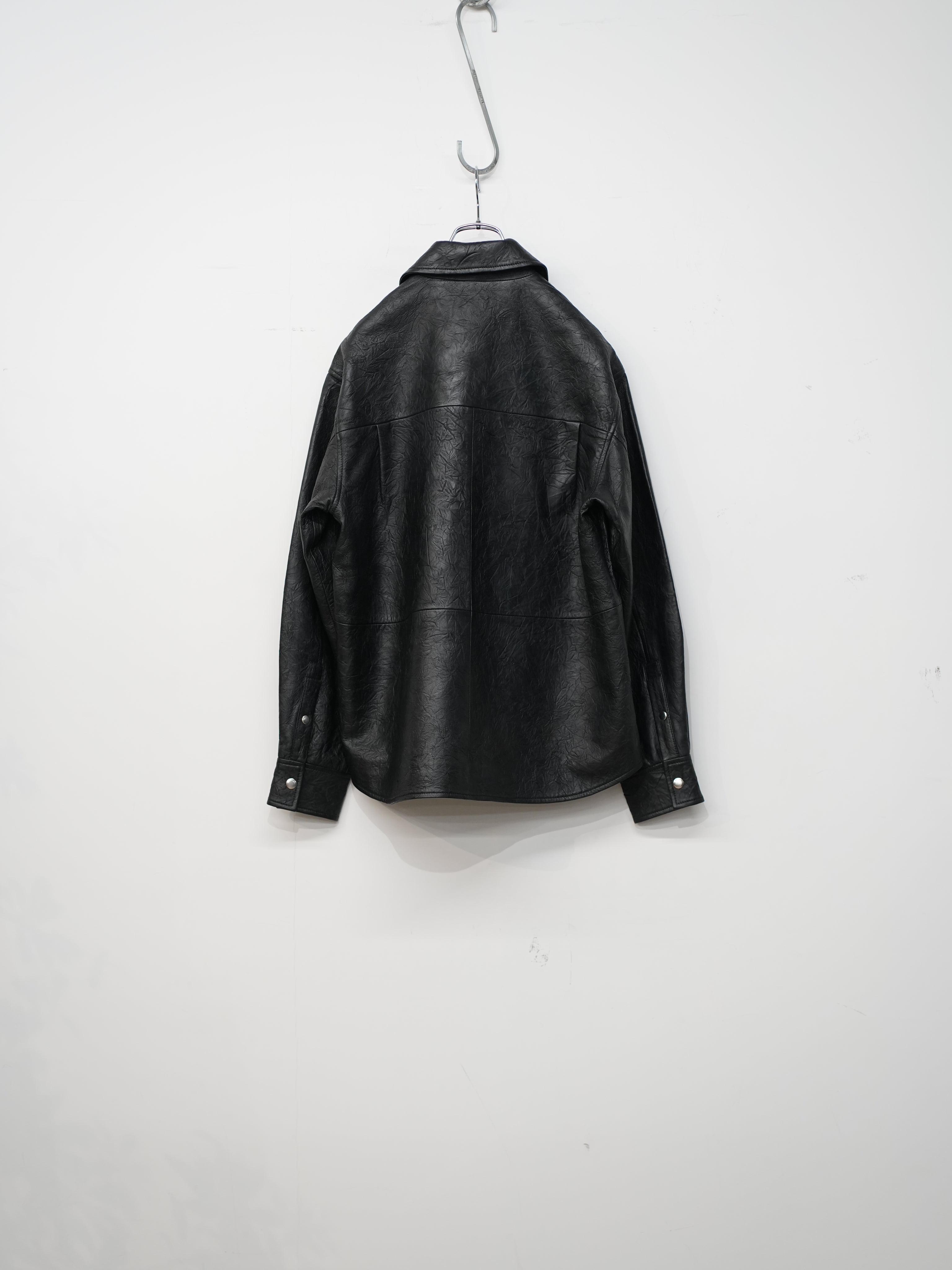 CRINKLE LEATHER SHIRT