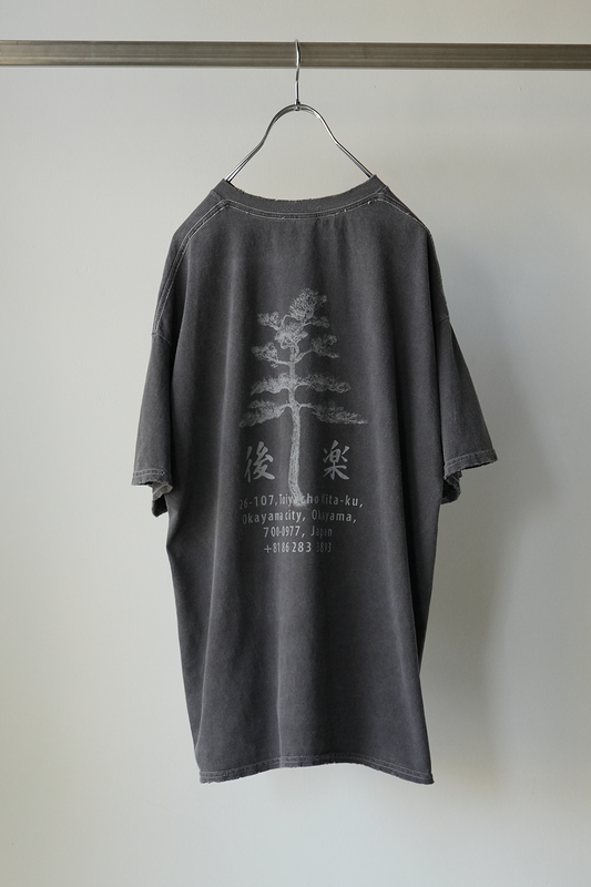 [ANCELLM/exclusive]SOUVENIR T-SHIRT "後楽" (BLACK)