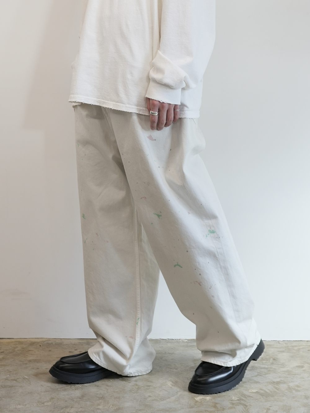 AGING WIDE 5P DENIM PANTS(WHITE)