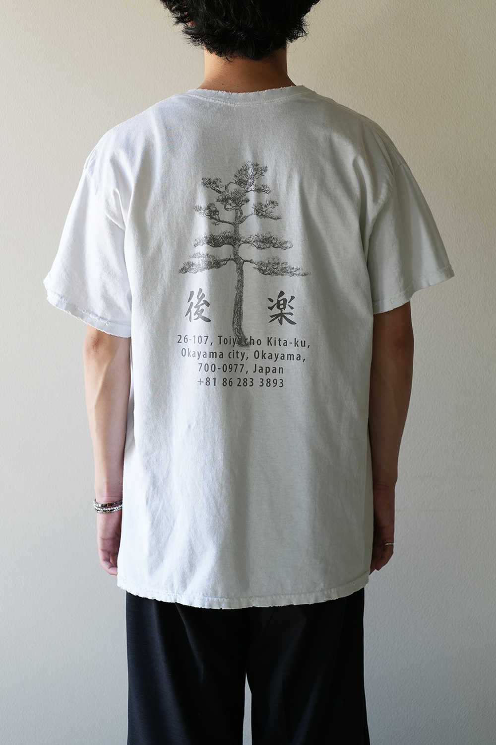 [ANCELLM/exclusive]SOUVENIR T-SHIRT "後楽" (IVORY)