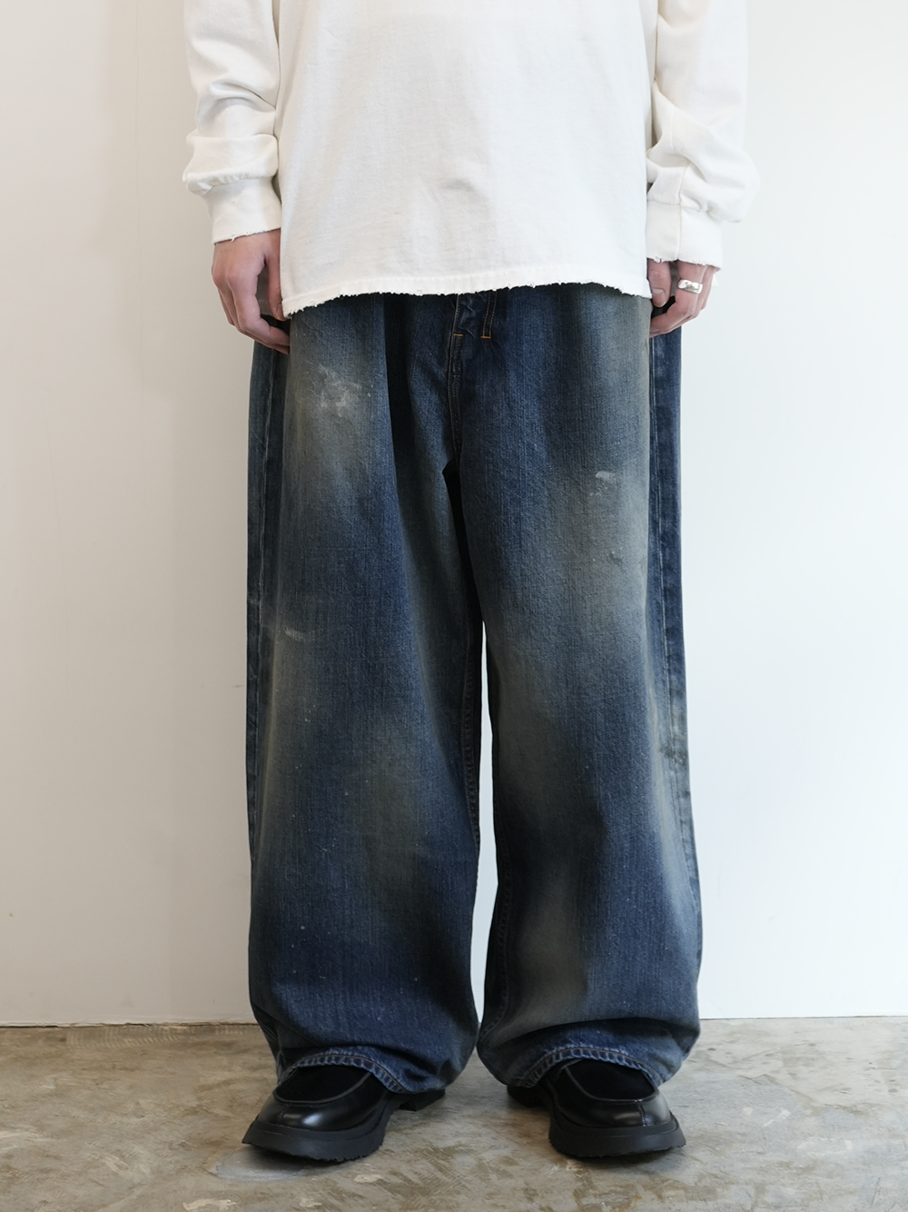 AGING WIDE 5P DENIM PANTS(INDIGO)