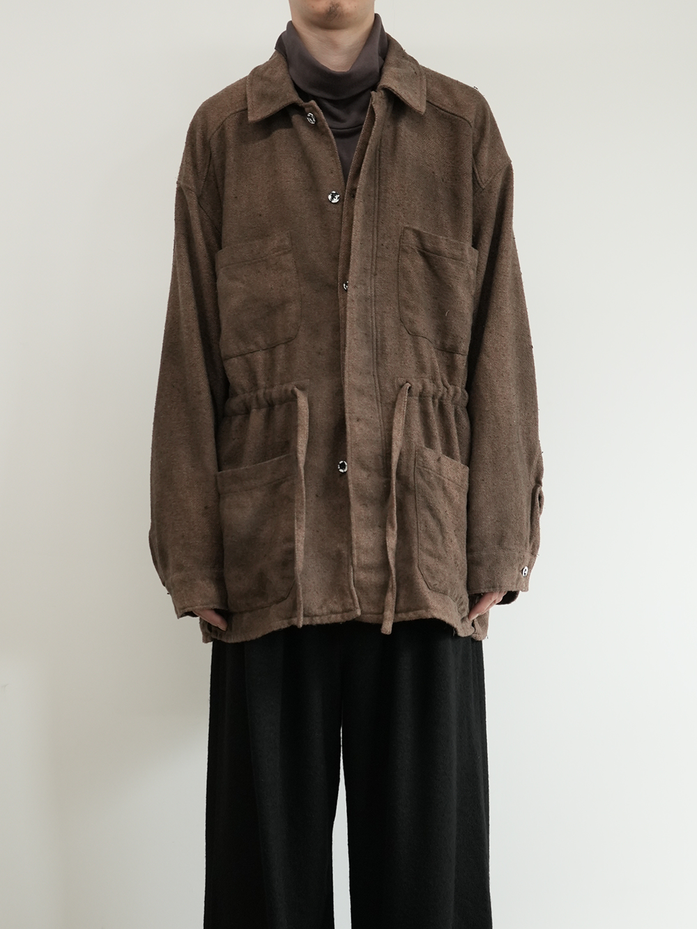 PILLING SHIRT JACKET(BROWN)