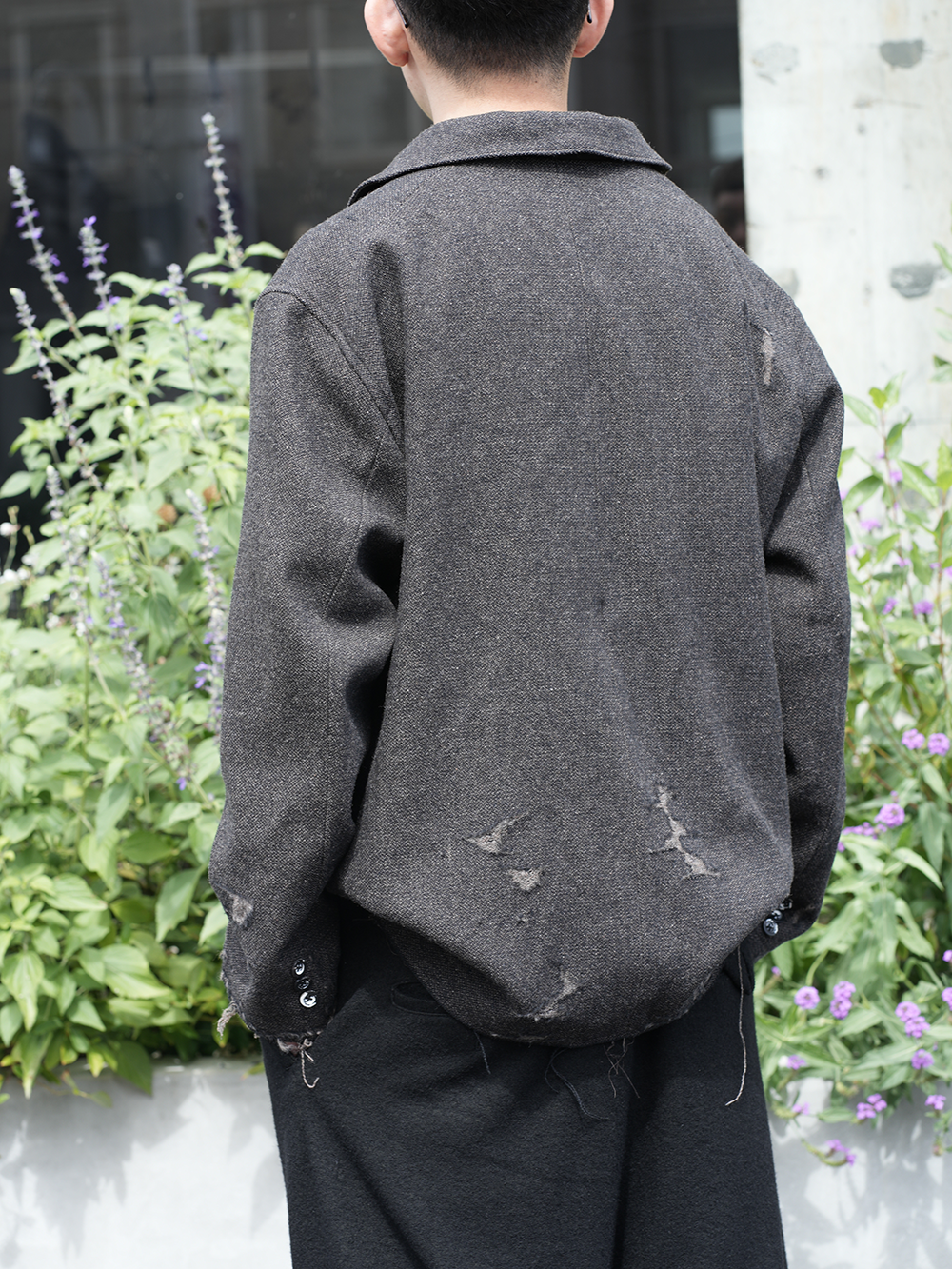 【ANCELLM/exclusive】TWEED CRASH JACKET(GRAY)