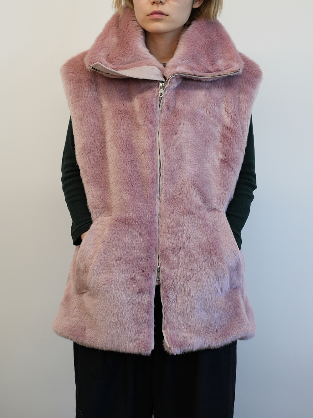 RABBIT FAUX-FUR VEST