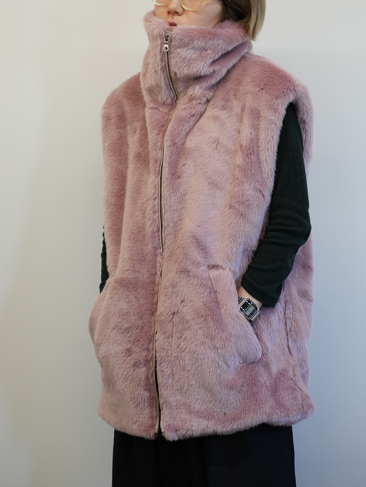 RABBIT FAUX-FUR VEST