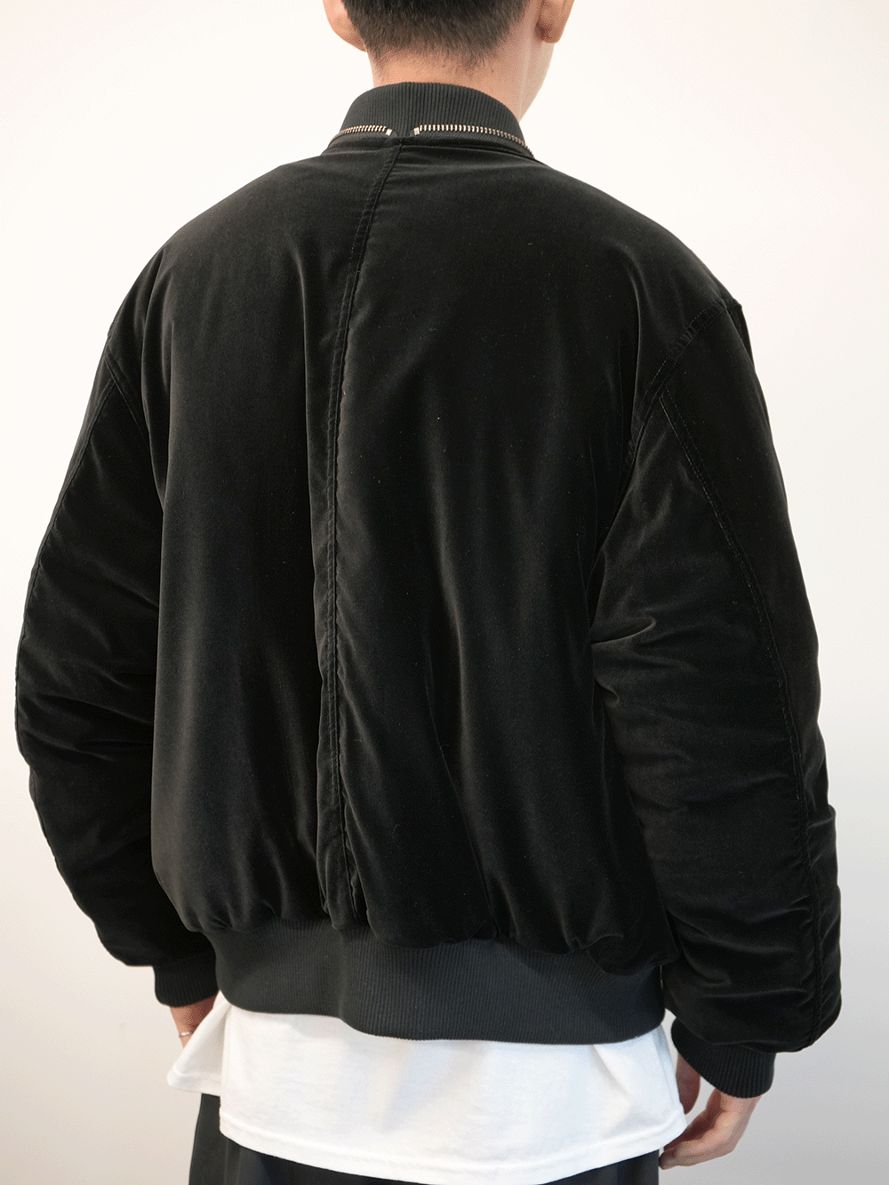 MA-1 RISING ZIP JACKET(BLACK VELVET)