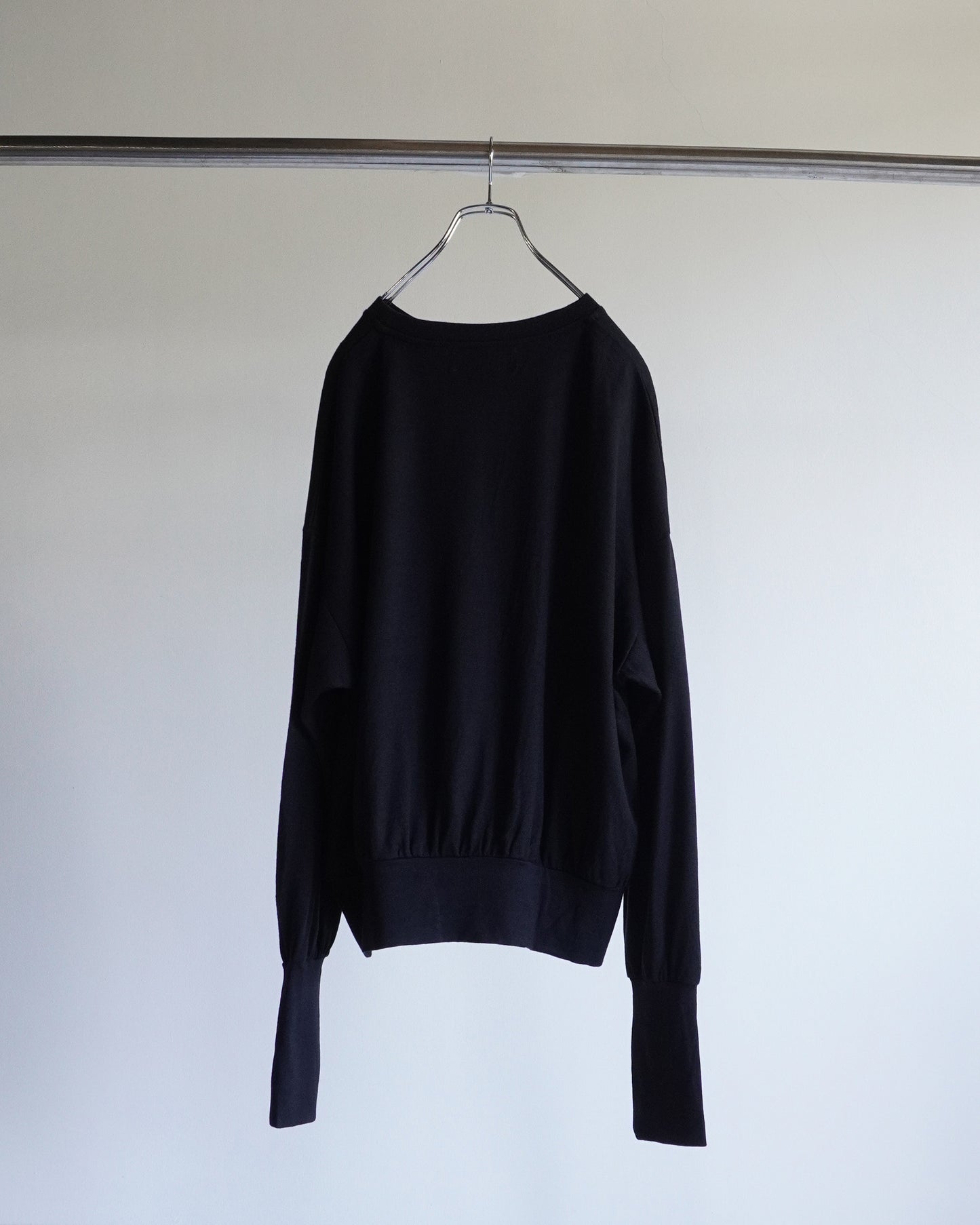 wool L/S top(BLACK)